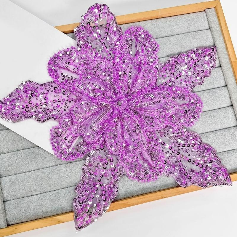 Apliques flores lentejuelas 39 - Applique Patch Flower reseña y precio