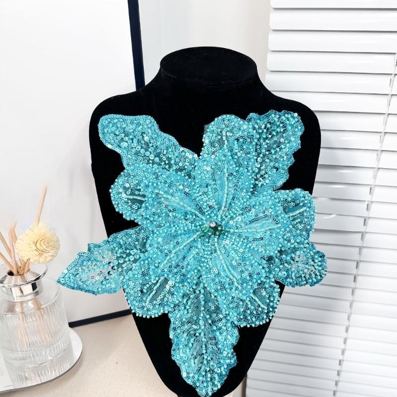Apliques flores lentejuelas 39 - Applique Patch Flower reseña y precio