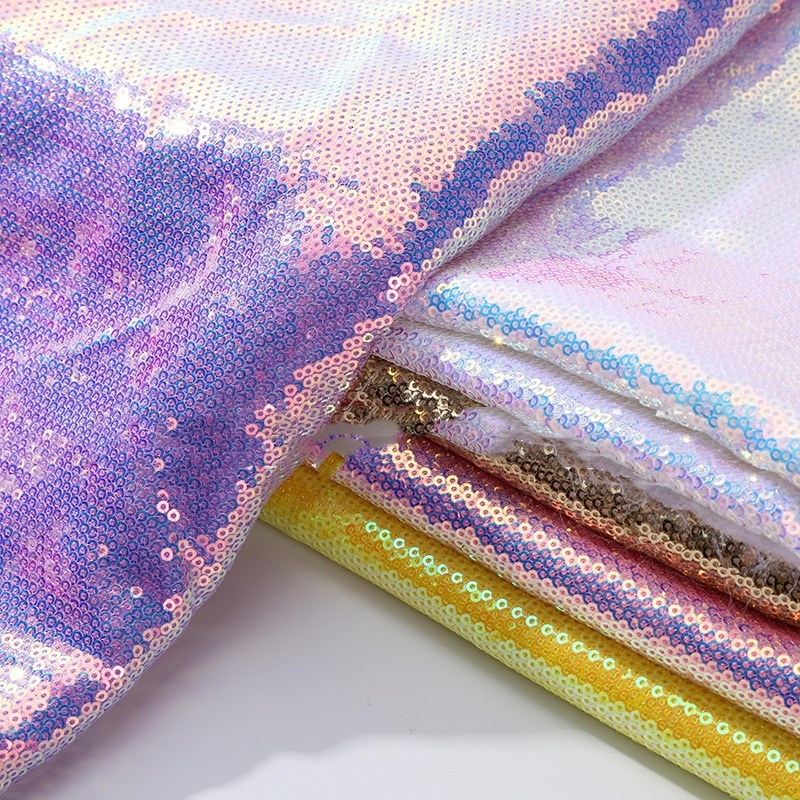 Tela densa con purpurina y len - Sequin Fabric Panel reseña y precio
