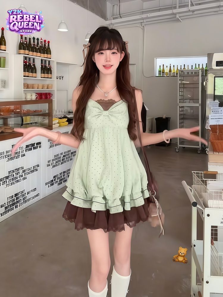Vestido Mini Coqueta Coreano c - Elastic Lace Trim reseña y precio